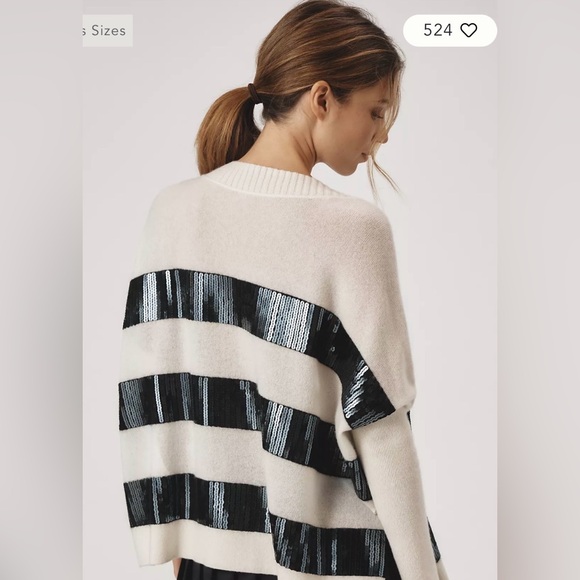 NWT Maeve Cashmere Sequin Sweater - Picture 6 of 9